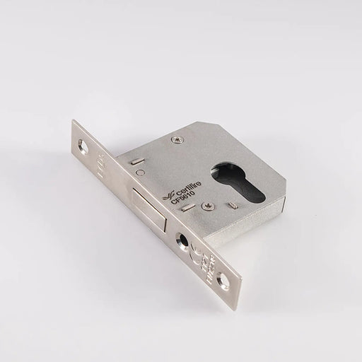 64Mm Dead Lock - Euro - Square - Blister Pack - Nickel Plated 65MM
