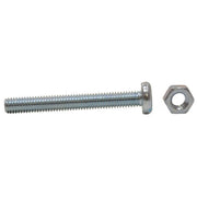 M6 x 75mm Machine Screws & Nuts - Zinc Plated - (100)