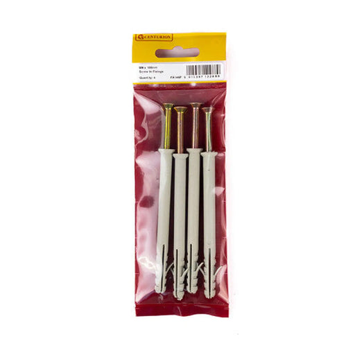 M8 x 100mm Screw In Frame Fixings (Pack of 4) - Pack of 5