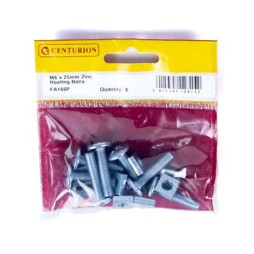 M6 x 25mm ZP Roofing Bolts  (Pack of 8) - Pack of 5