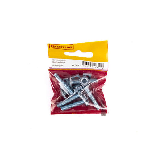 M6 x 30mm ZP Roofing Bolts  (Pack of 6) - Pack of 5