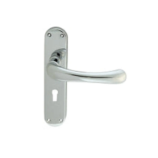 Ibra Lever On Backplate - Lock 57Mm C/C Cro (Polished Chrome) - Polished Chrome 185MM X 40MM