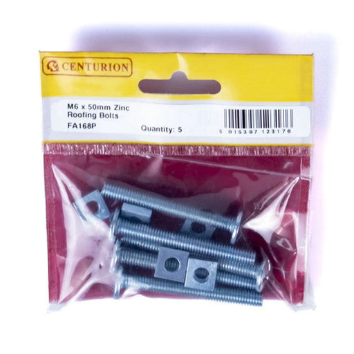 M6 x 50mm ZP Roofing Bolts  (Pack of 5)