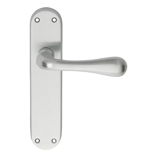 Astro Lever On Backplate - Latch Csa (Satin Chrome) - Satin Chrome 185MM X 40MM