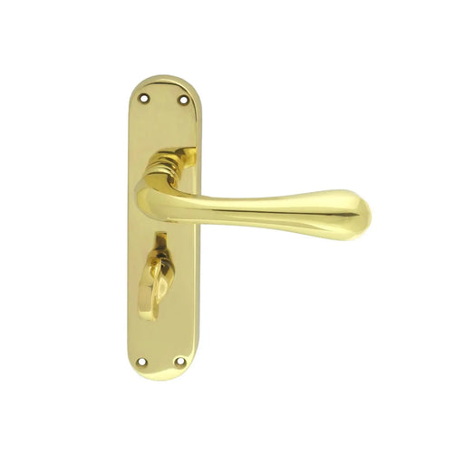 Astro Lever On Backplate - Bathroom 57Mm C/C Otl (Polished Brass) - Polished Brass 185MM X 40MM