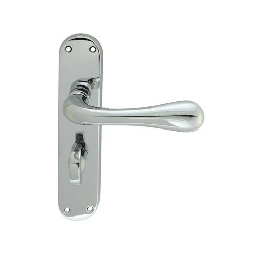 Astro Lever On Backplate - Bathroom 57Mm C/C Cro (Polished Chrome) - Polished Chrome 185MM X 40MM