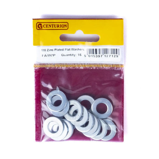 M8 ZP Flat Washers  (Pack of 15) - Pack of 5