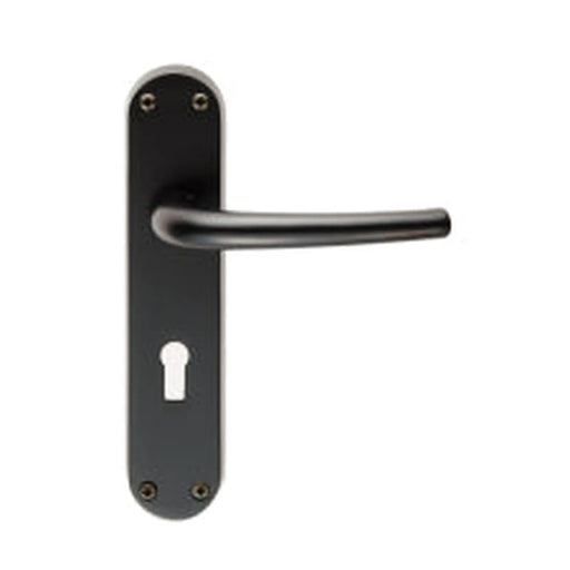 Lilla Lever On Backplate - Lock 57Mm C/C Nero (Matt Black) - Matt Black
