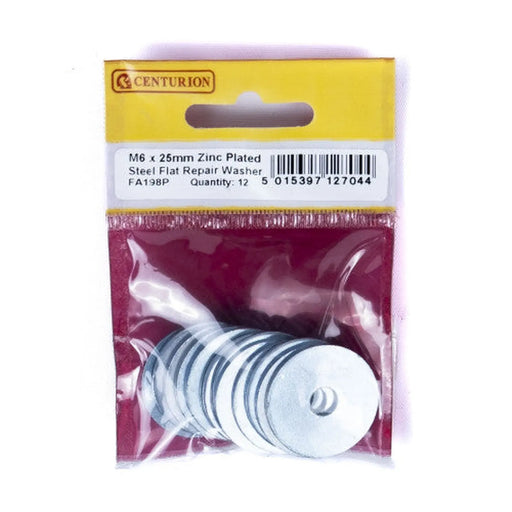 M6 x 25mm ZP Flat Repair Washers (Pack of 12) - Pack of 5
