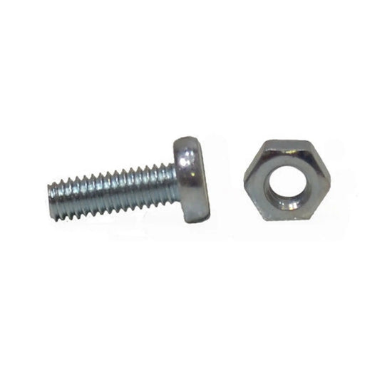 M4 x 12mm Machine Screws & Nuts - Zinc Plated - (100)