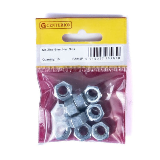M8 ZP Steel Hex Nuts  (Pack of 10) - Pack of 5
