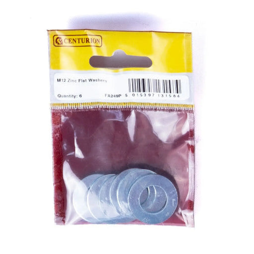 M12 ZP Flat Washers  (Pack of 6) - Pack of 5