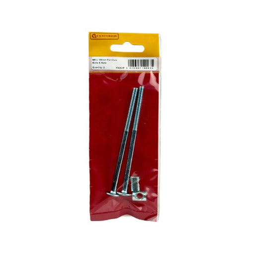 M6 x 100mm Furniture Bolts & Nuts - Pack of 5
