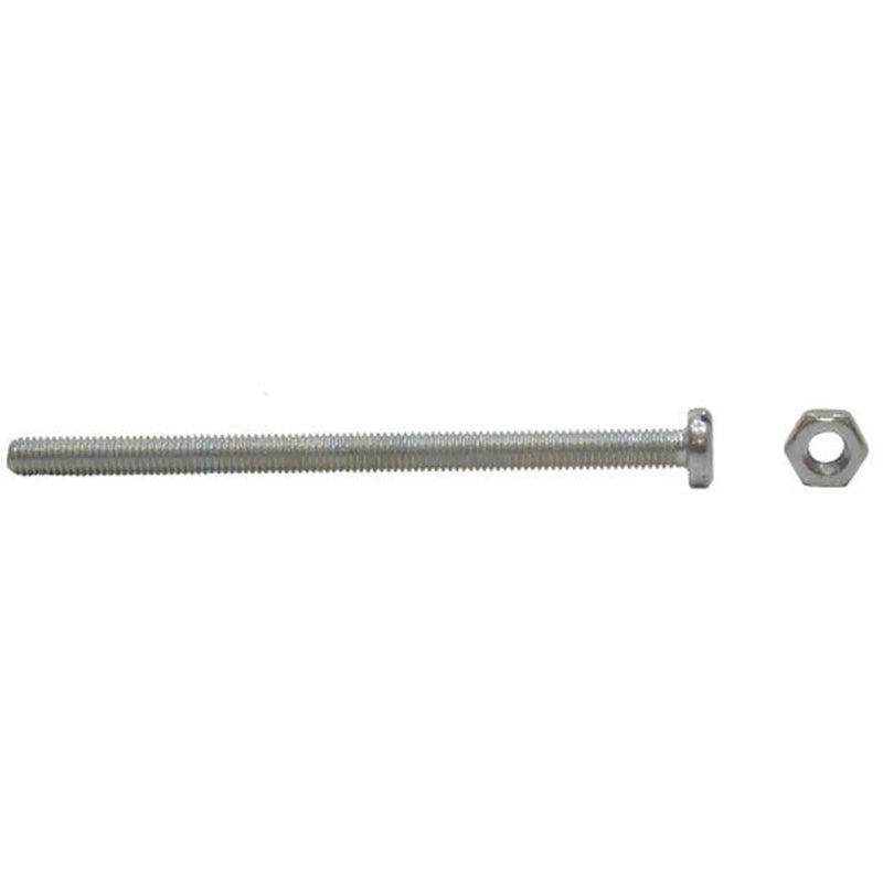 M3 x 50mm Machine Screws & Nuts - Zinc Plated - (100)