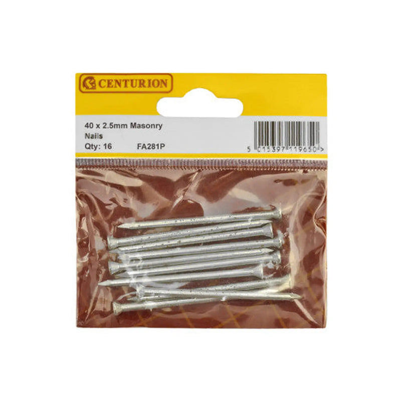 40mm Masonry Nails  (Pack of 16) - Pack of 5