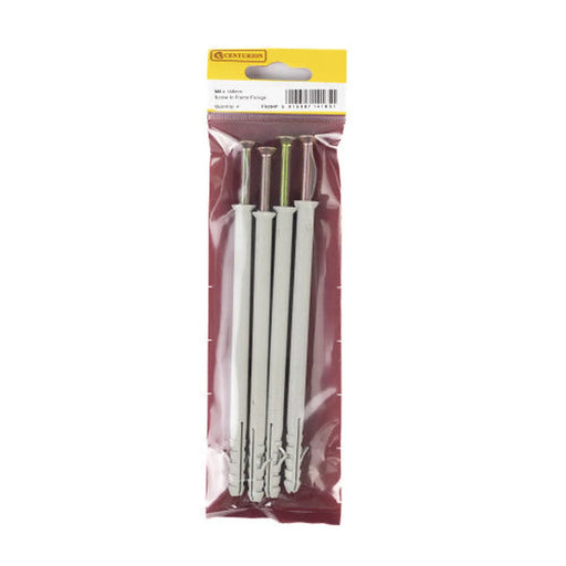 M8 x 140mm Screw In Frame Fixings  (Pack of 4) - Pack of 5