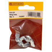M10 ZP Wing Nuts (Pack of 2) - Pack of 5