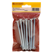 M6 x 100mm ZP Small Carriage Bolts & Nuts  (Pack of 7) - Pack of 5