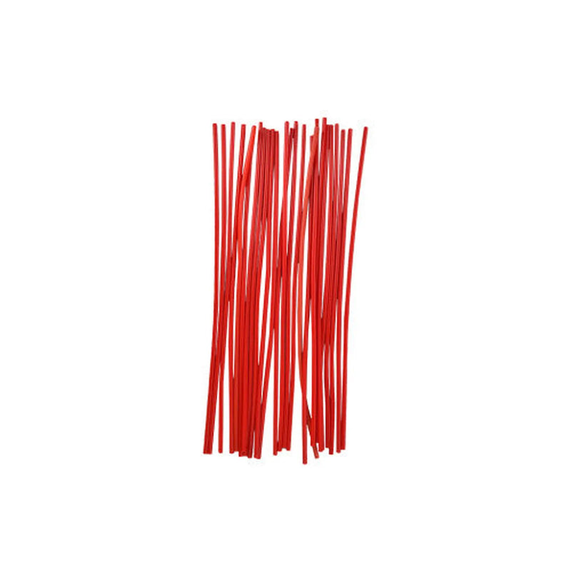 Screw Size 6 Drill 4mm 12" Red Wallplug Strips  (25)