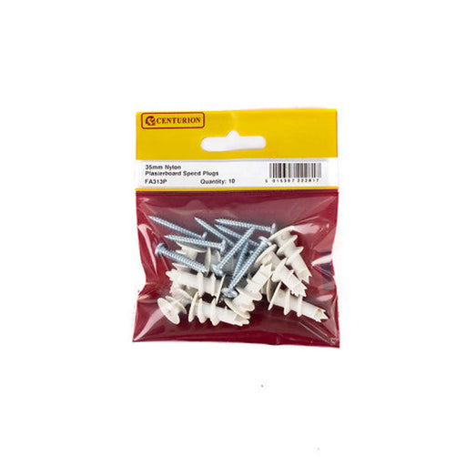 35mm Nylon Plasterboard Speed Plugs  (Pack of 10) - Pack of 5