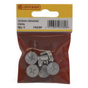 12.5mm ZP Universal Cam Fixings (Pack of 6) - Pack of 5