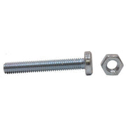 M6 x 50mm Machine Screws & Nuts - Zinc Plated - (100)