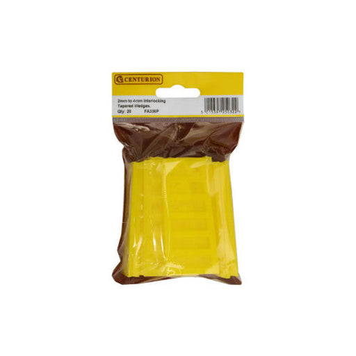 28mm x 80mm x 2-4mm Interlocking Tapered Wedges (Pack of 20) - Pack of 5