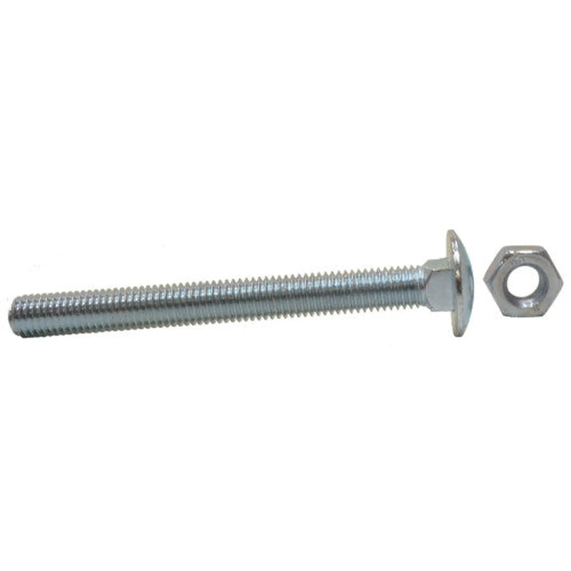 M10 x 100mm ZP Small Carriage Bolts & Nuts  (100)