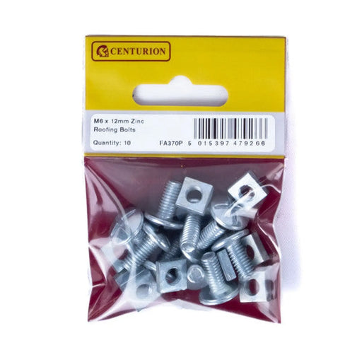 M6 x 12mm ZP Roofing Bolts (Pack of 10) - Pack of 5