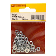 M4 ZP Nuts & Washers (Pack of 20) - Pack of 5