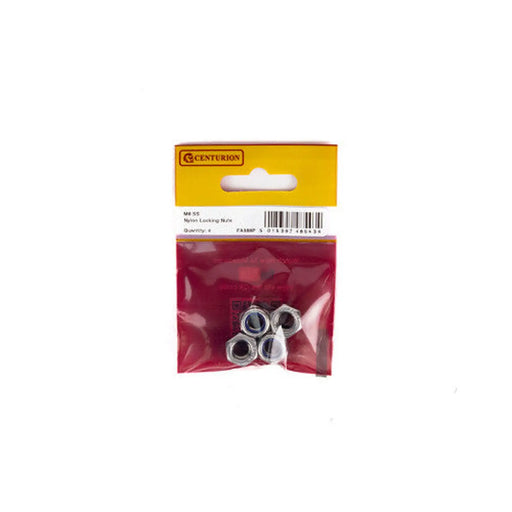 M8 SS Nylon Locking Nuts (Pack of 4) - Pack of 5