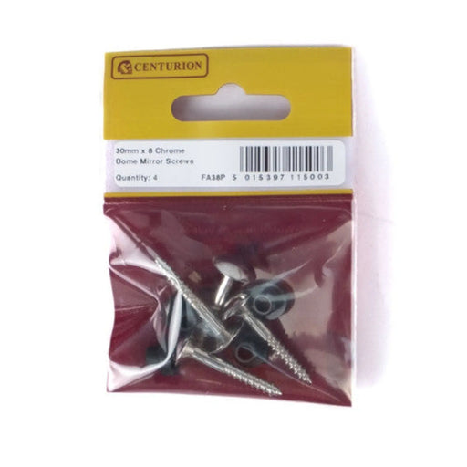 30mm x 8 CP Dome Mirror Screws  (Pack of 4) - Pack of 5