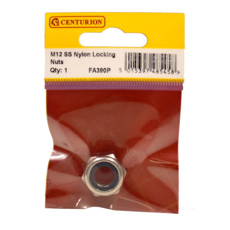 M12 SS Nylon Locking Nuts (Pack of 1) - Pack of 5
