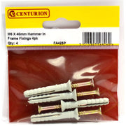 M6 x 40mm Hammer In Frame Fixings 4pk - Pack of 5