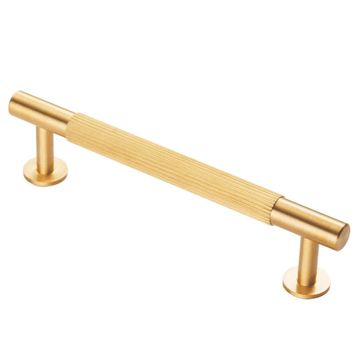 Lines Cabinet Pull Handle 128Mm C/C - Satin Brass
