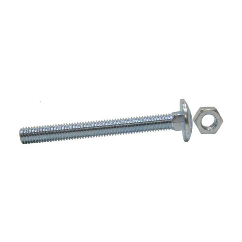 M8 x 110mm ZP Small Carriage Bolts & Nuts (Packs of 4) - Pack of 5