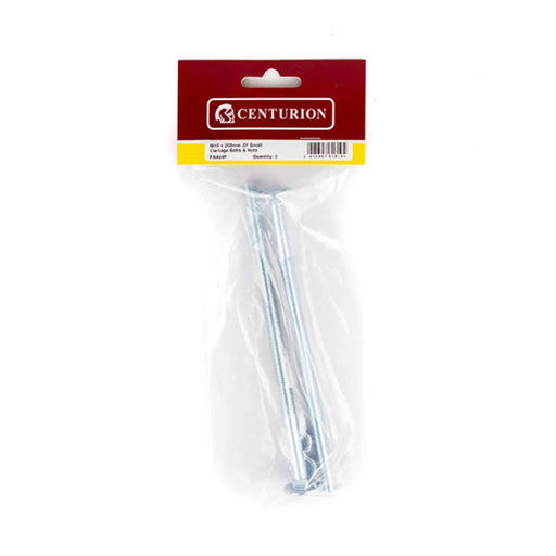 M10 x 200mm ZP Small Carriage Bolts & Nuts (Packs of 2) - Pack of 5