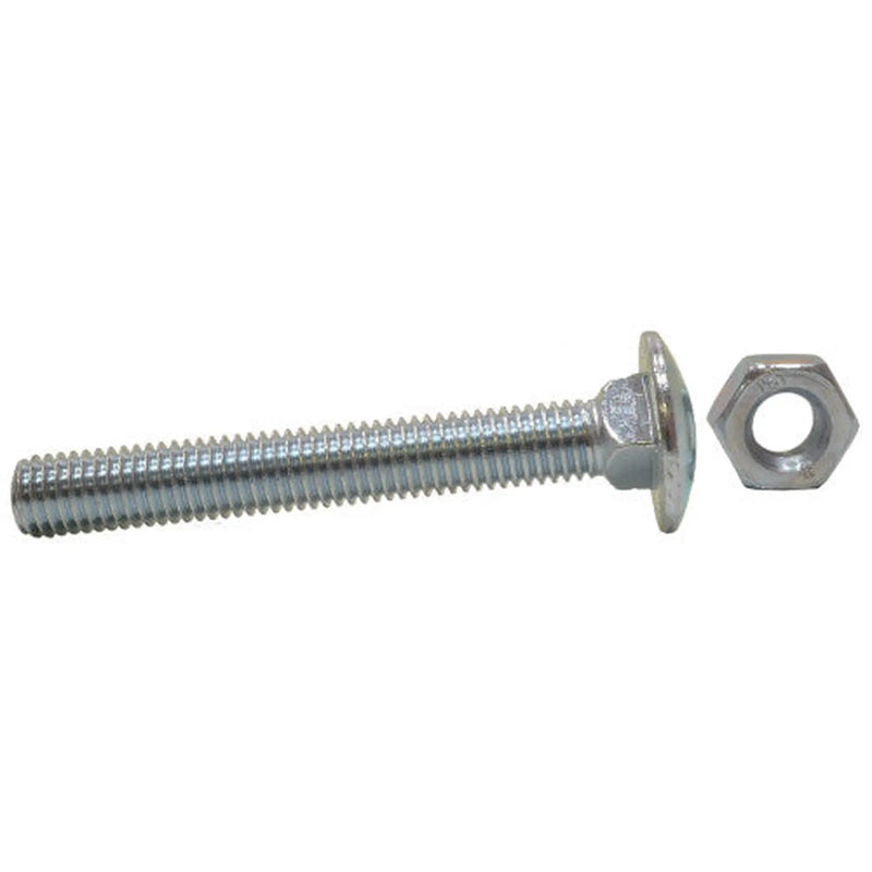M12 x 75mm ZP Small Carriage Bolts & Nuts (Packs of 2) - Pack of 5