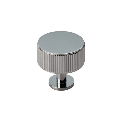 Lines Cabinet Radio Knob - Polished Chrome