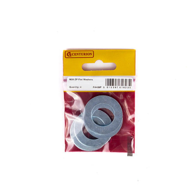 M20 ZP Flat Washers 1(Packs of 4) - Pack of 5