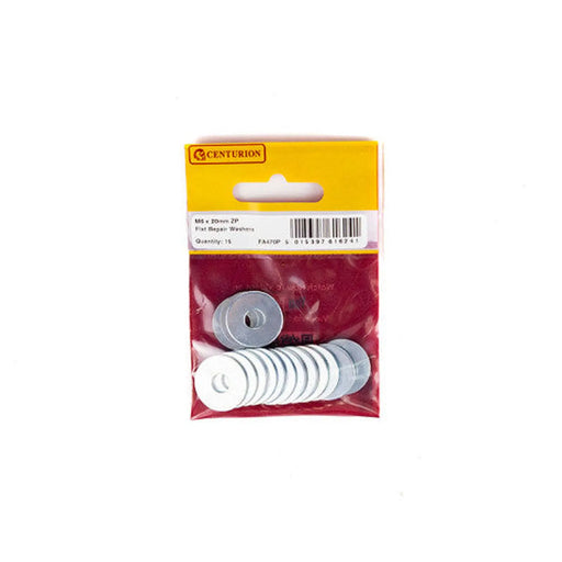 M6 x 20mm ZP Flat Repair Washers (Packs of 15) - Pack of 5
