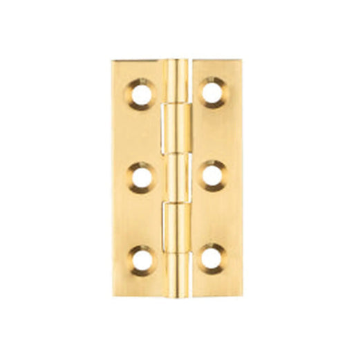 50 X 28 X 1.5Mm Cabinet Hinge C/W Screws (Pair) - Polished Brass 50 x 28 x 1.5