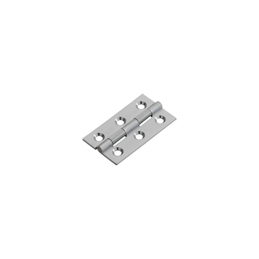 50 X 28 X 1.5Mm Cabinet Hinge C/W Screws (Pair) - Satin Chrome 50 x 28 x 1.5