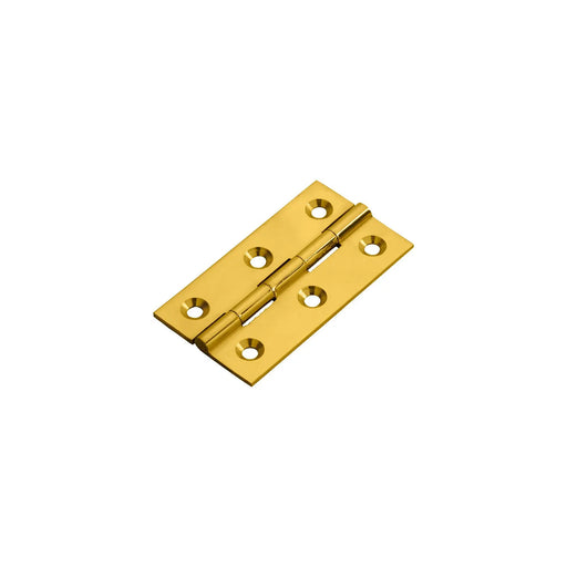 64 X 35 X 2Mm Cabinet Hinge C/W Screws (Pair) - Polished Brass 64 x 35 x 2