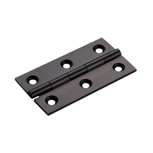 64 X 35 X 2Mm Cabinet Hinge C/W Screws (Pair) - Matt Black