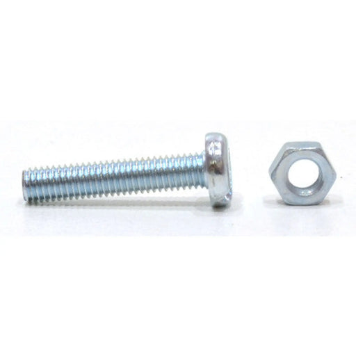 M6 x 16mm Machine Screws & Nuts - Zinc Plated - (Packs of 6) - Pack of 5