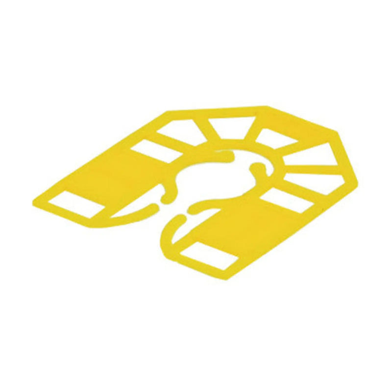 1mm x 43mm x 55mm Yellow Small 'U' Shim (Pack of 25) - Pack of 5