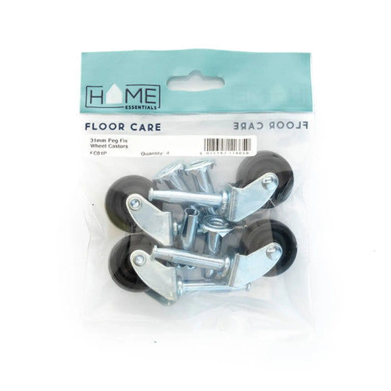 31mm Peg Fix Castors (Pack of 4) - Pack of 5