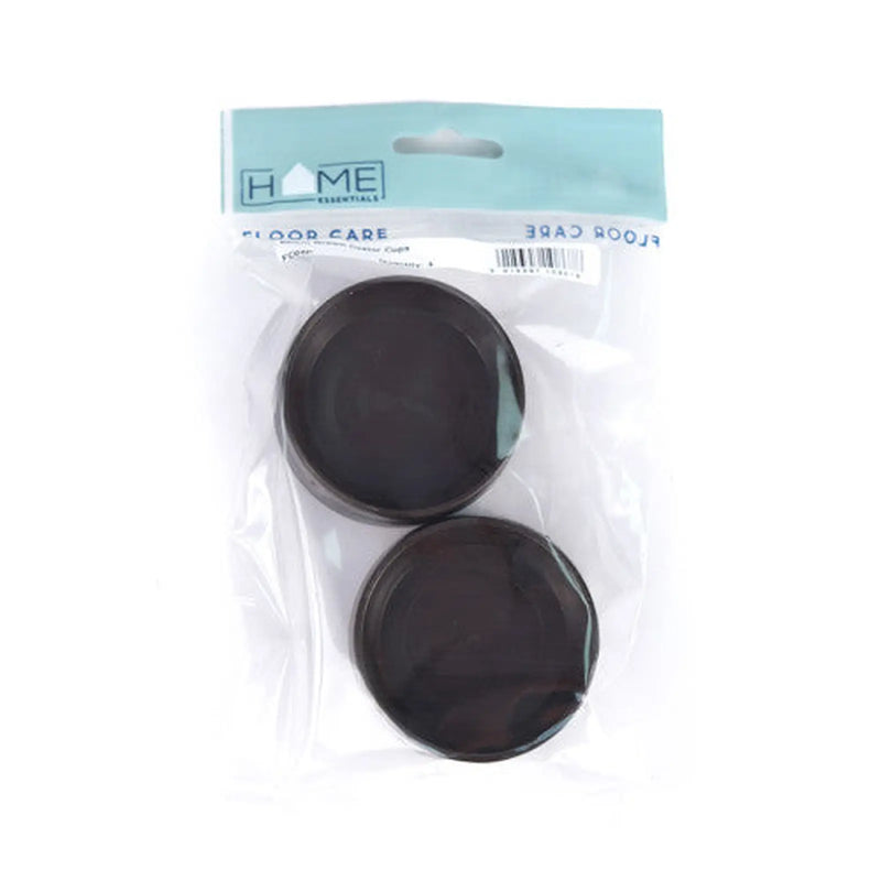 60mm Brown Castor Cups (Pack of 4) - Pack of 5