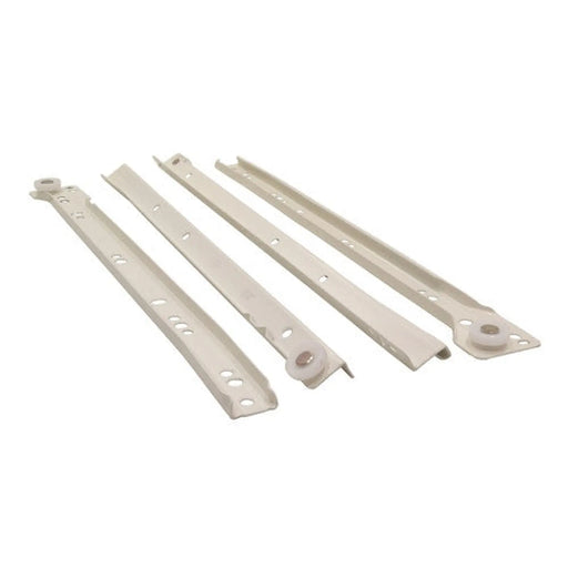350mm White Bottom Fix Steel Drawer Runner - Pack of 5